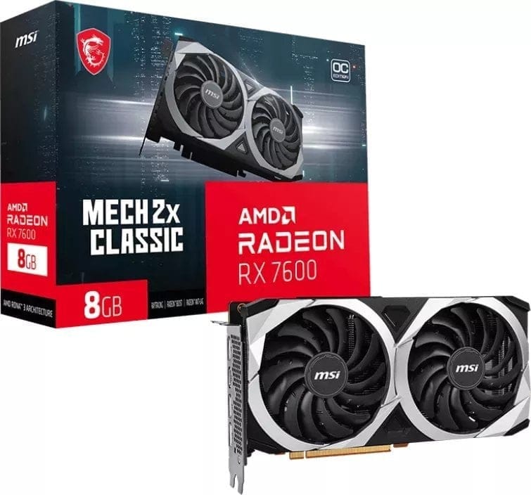 MSI Radeon RX 7600 Mech 2X Classic OC 8GB GDDR6 MSI Radeon RX 7600 Mech 2X Classic OC 8GB GDDR6 FPSGURU.pl
