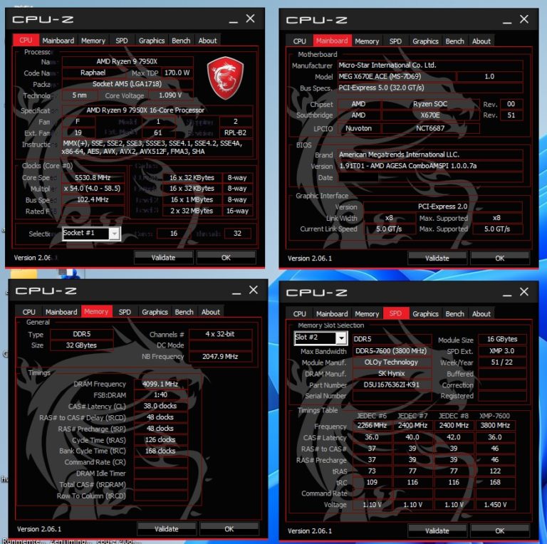 AMD AM5 AGESA 1.0.0.7 - znaczące przyśpieszenie pamięci DDR5 AMD AM5 AGESA 1.0.0.7 - znaczące przyśpieszenie pamięci DDR5 AMD RYZEN 7950X MSI 768x764 1