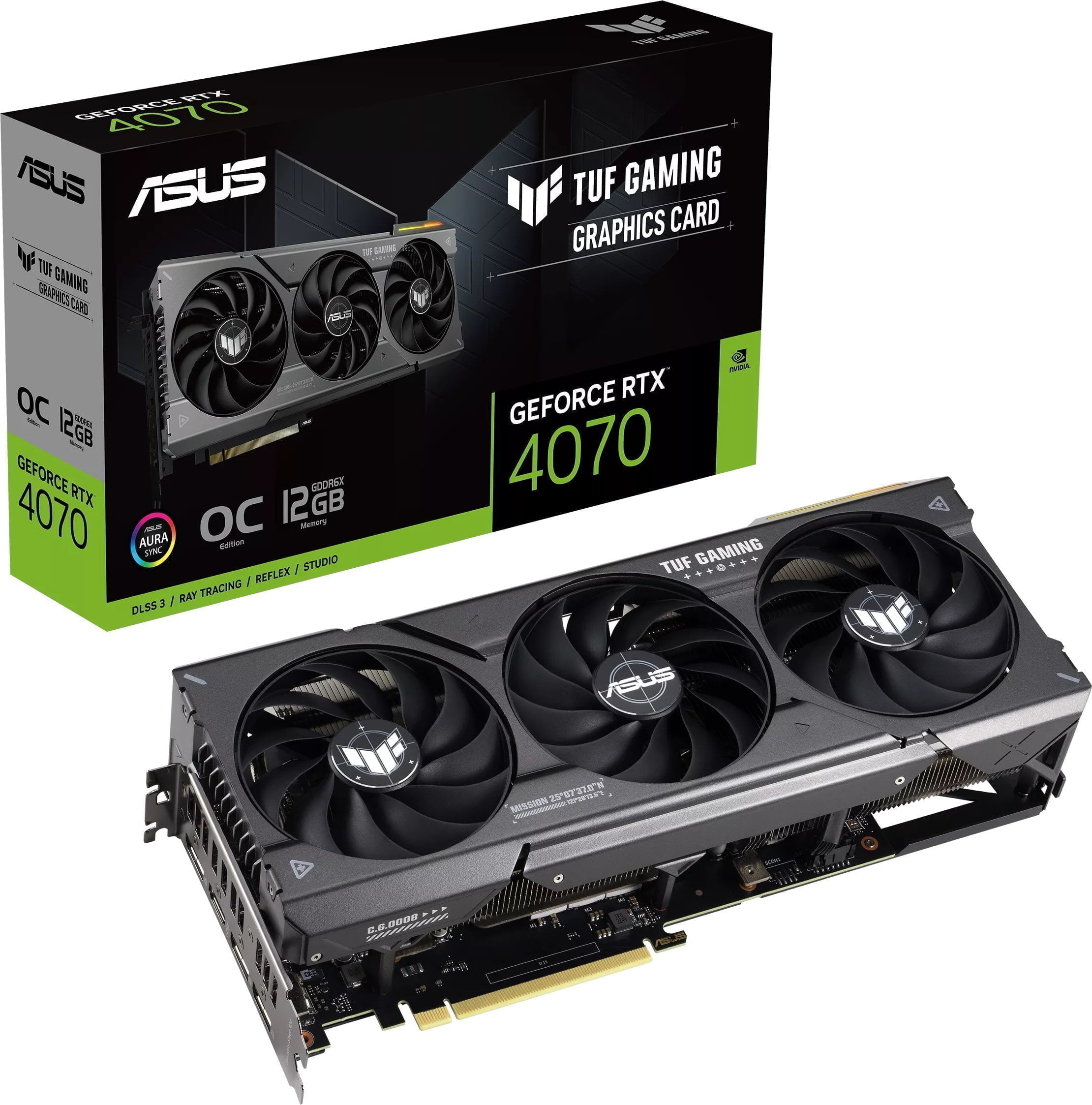 Karta graficzna Asus TUF Gaming GeForce RTX 4070 OC 12GB GDDR6X (TUF-RTX4070-O12G-GAMING)