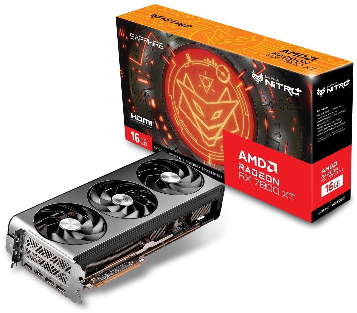 Sapphire Radeon RX 7800 XT NITRO+ 16GB GDDR6 Sapphire Radeon RX 7800 XT NITRO 16GB GDDR6