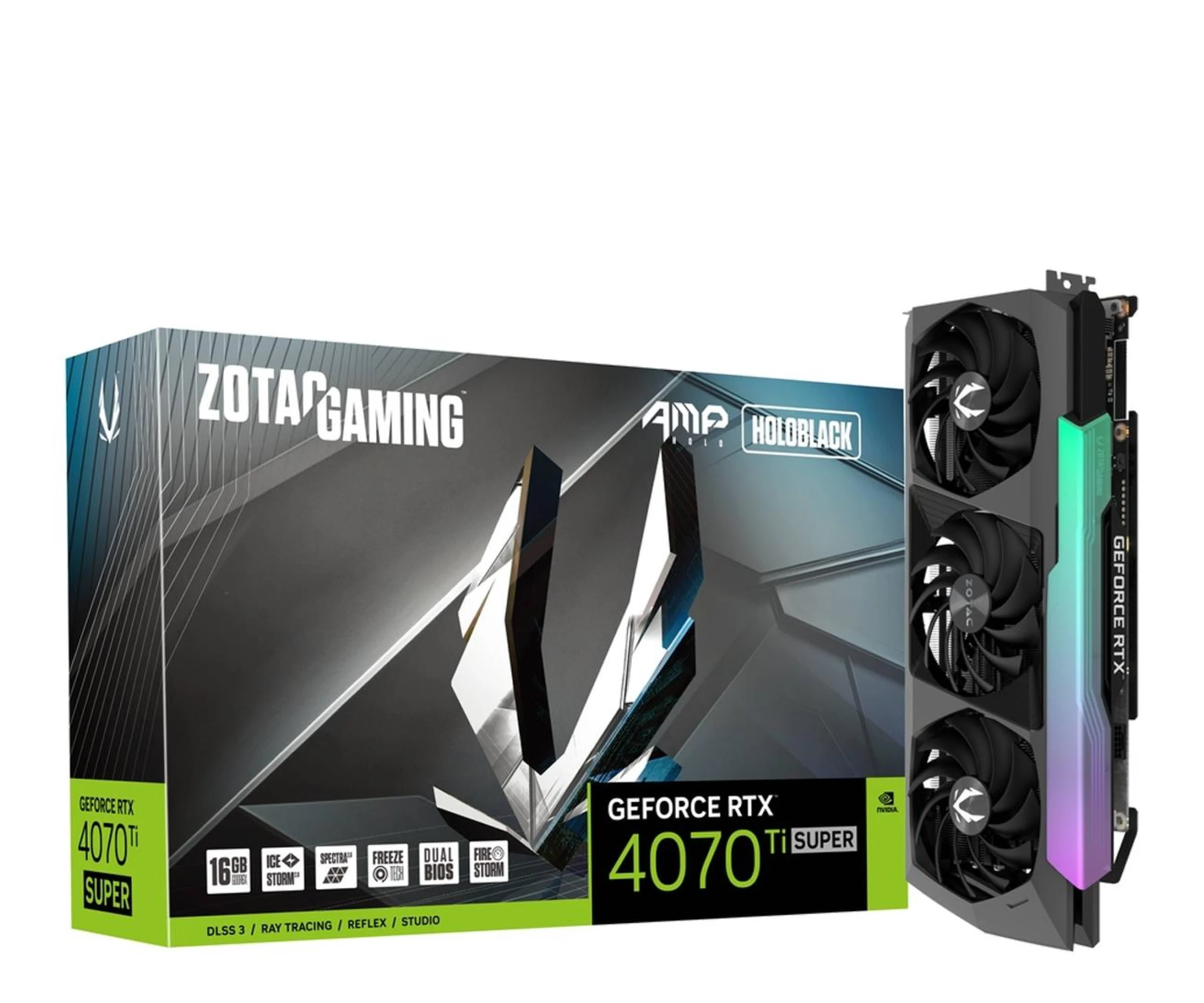 Zotac GeForce RTX 4070 Ti SUPER AMP HOLO 16GB GDDR6XZotac GeForce RTX 4070 Ti SUPER AMP HOLO 16GB GDDR6X [Produkt archiwalny] Zotac GeForce RTX 4070 Ti SUPER AMP HOLO 16GB GDDR6X