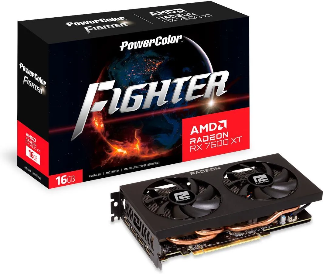 Powercolor Radeon RX 7600 XT Fighter 16GB Powercolor Radeon RX 7600 XT Fighter 16GB GDDR6 RAM