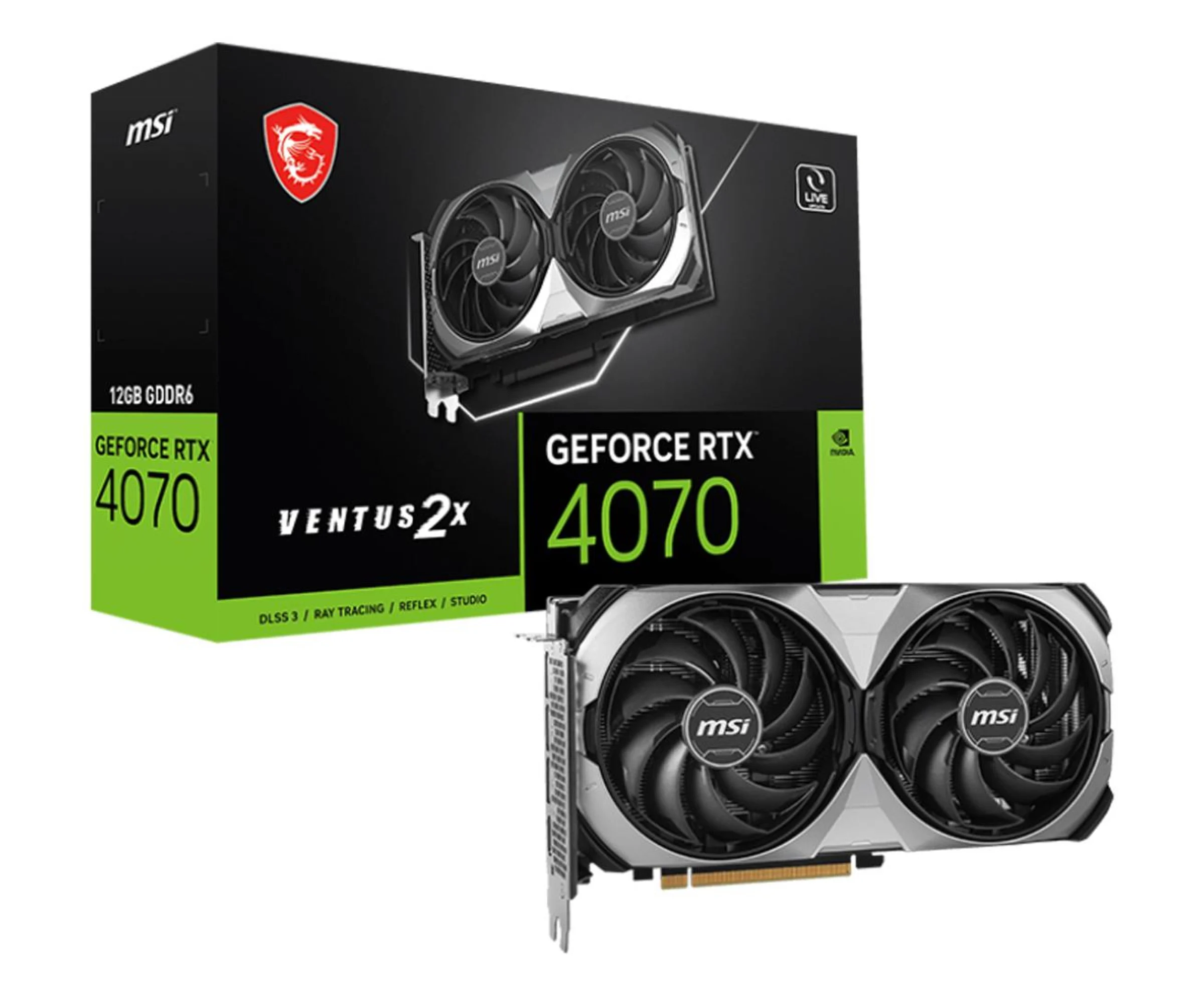 MSI GeForce RTX 4070 VENTUS 2X OC 12GB GDDR6MSI GeForce RTX 4070 VENTUS 2X OC 12GB GDDR6 [Produkt archiwalny]