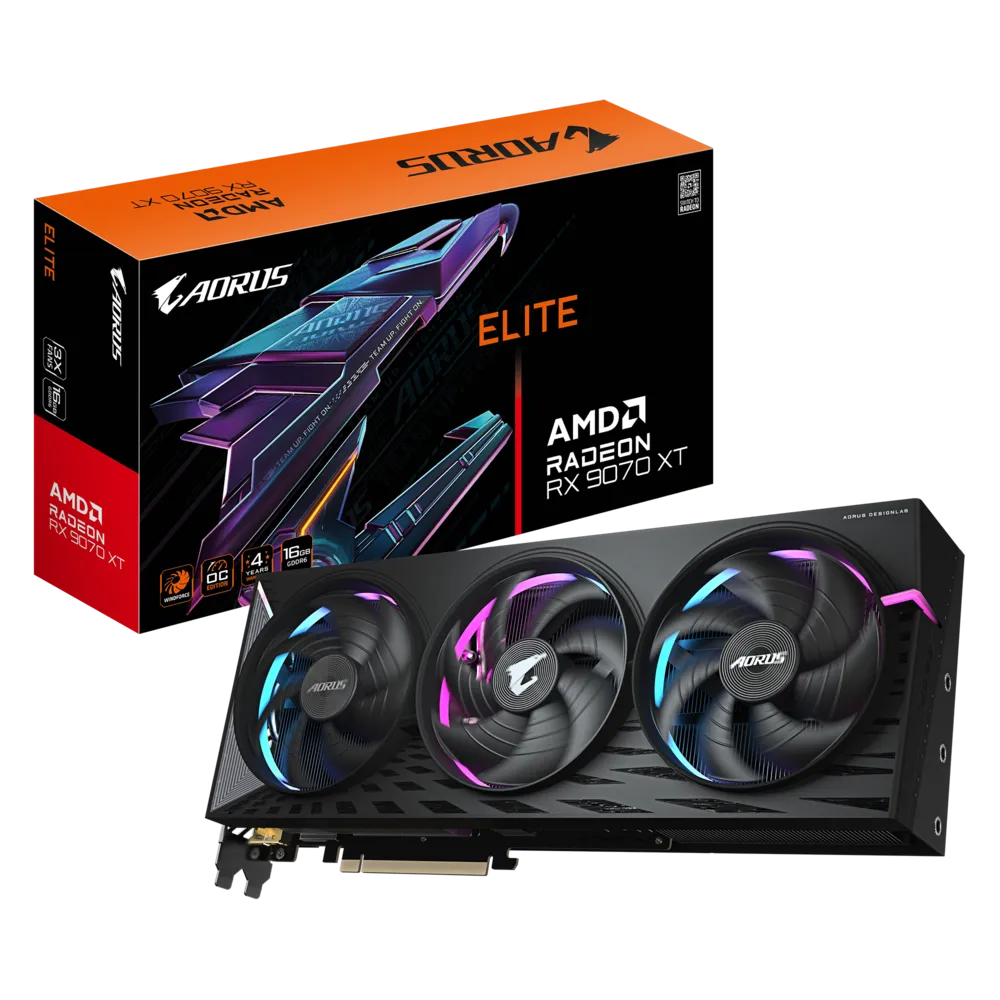 Gigabyte Radeon RX 9070 XT AORUS Elite 16GB GDDR6 Gigabyte Radeon RX 9070 XT AORUS Elite 16GB GDDR6 AORUS Radeon RX 9070 XT ELITE 16G