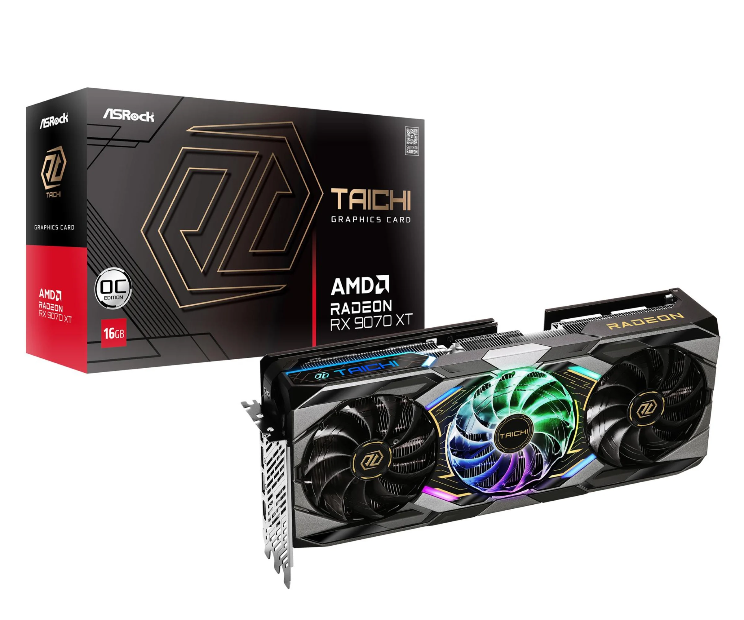 ASRock Radeon RX 9070 XT Taichi OC 16GB GDDR6 ASRock Radeon RX 9070 XT Taichi OC 16GB GDDR6