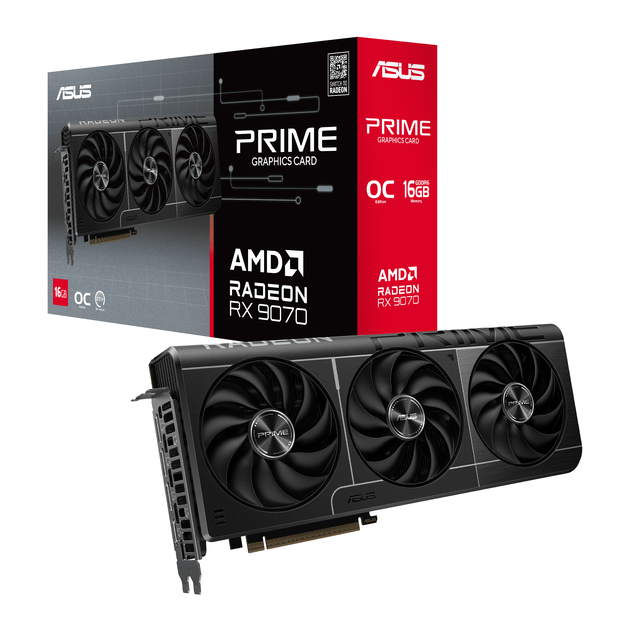 ASUS Radeon RX 9070 Prime OC 16GB GDDR6 ASUS Radeon RX 9070 Prime OC 16GB GDDR6