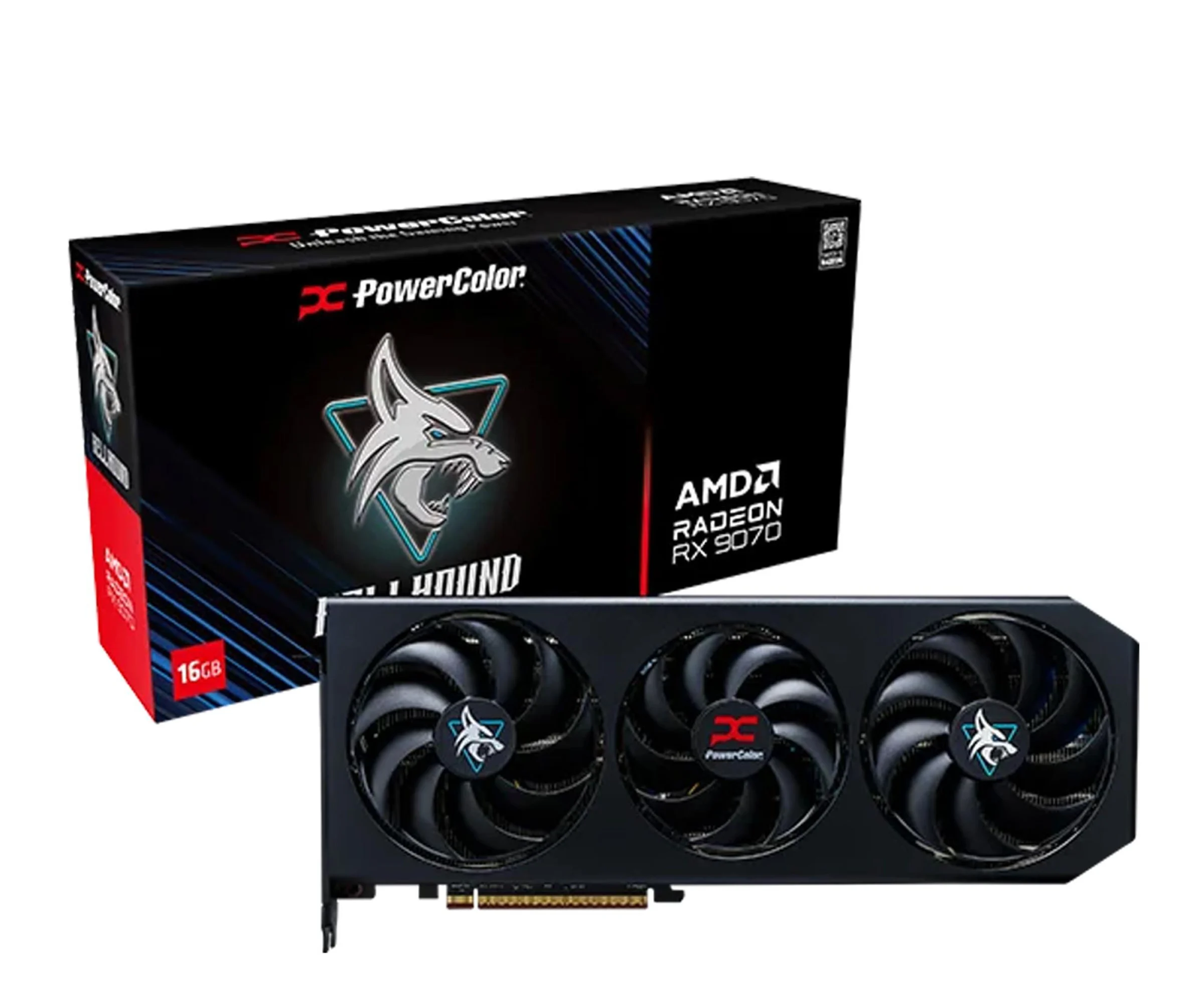 PowerColor Radeon RX 9070 Hellhound 16GB GDDR6 PowerColor Radeon RX 9070 Hellhound 16GB GDDR6 PowerColor Radeon RX 9070 Hellhound 16GB GDDR6