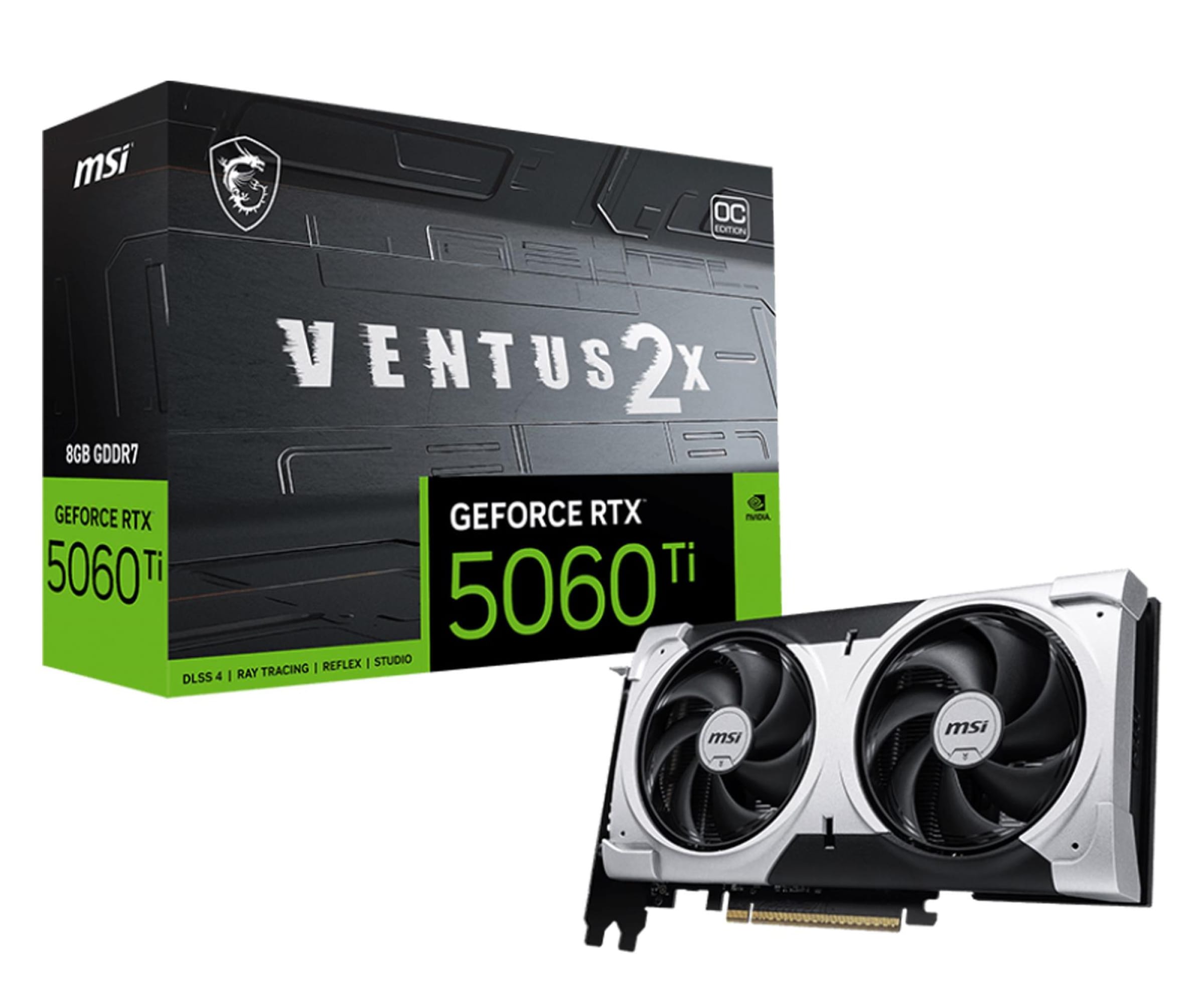 MSI GeForce RTX 5060 Ti Ventus 2X OC Plus 8GB GDDR7 DLSS4