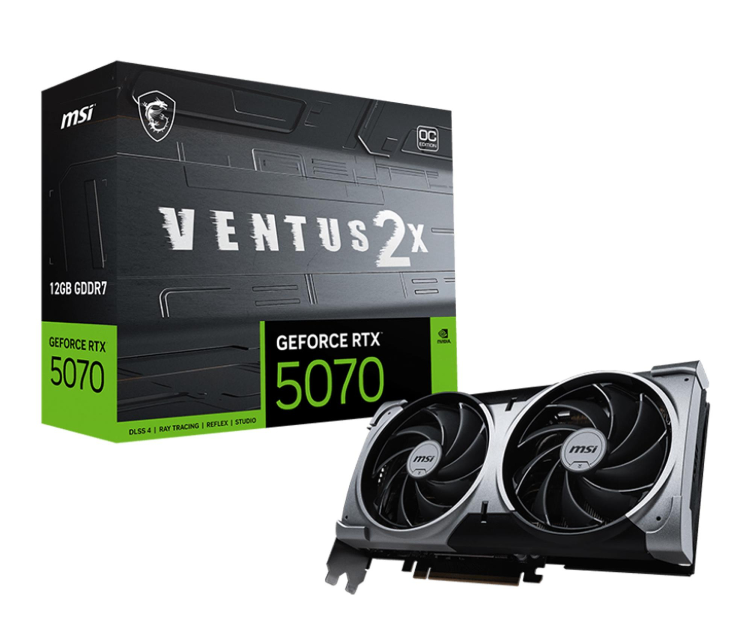 MSI GeForce RTX 5070 Ventus 2X OC 12GB GDDR7 DLSS5 - szybka bezpieczna dostawa lub możliwość darmowego odbioru w 22 miastach