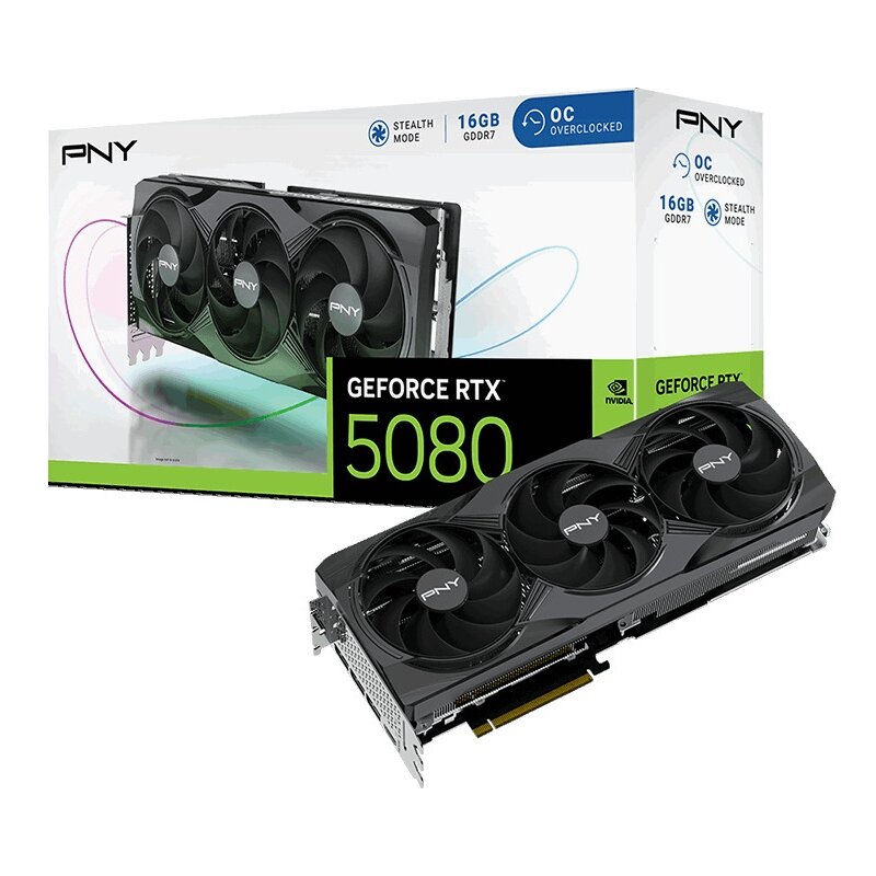 PNY GeForce RTX 5080 OC Triple Fan 16GB DLSS 4.5